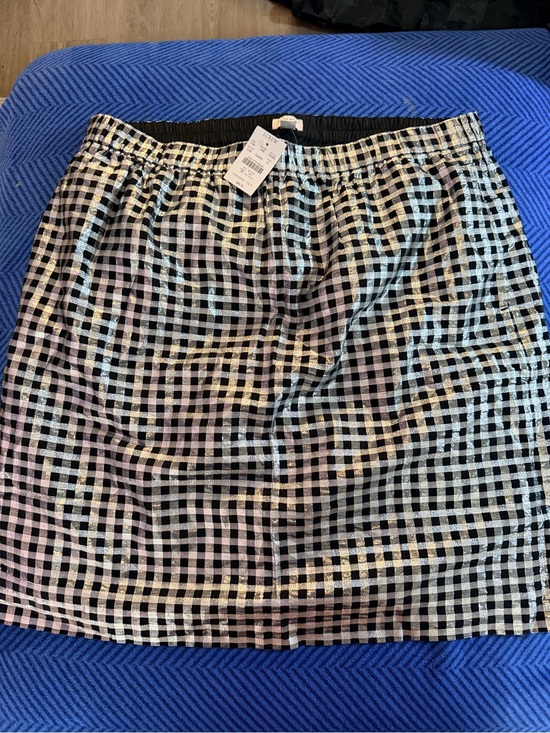 J. Crew Dresses & Skirts - JCrew Checkered Black and Silver Women's Skirt
